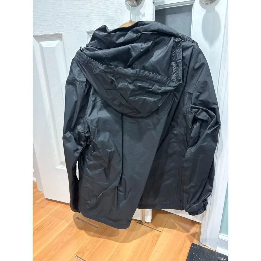 North Face Full Zip Lined Waterproof Jacket Black Medium